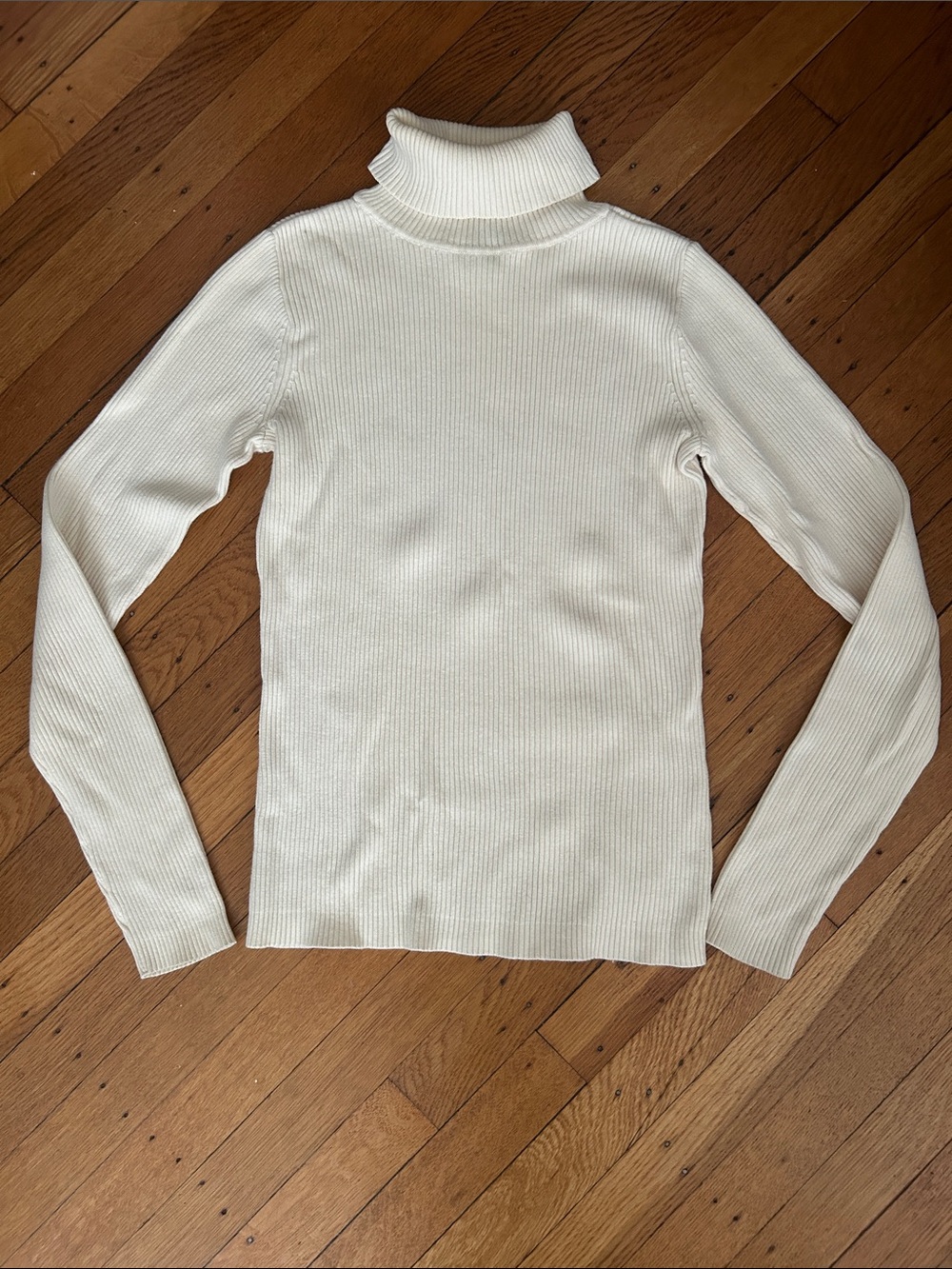 GAP Vintage Women’s Cream Rollover Turtleneck 100% Cotton Size Medium